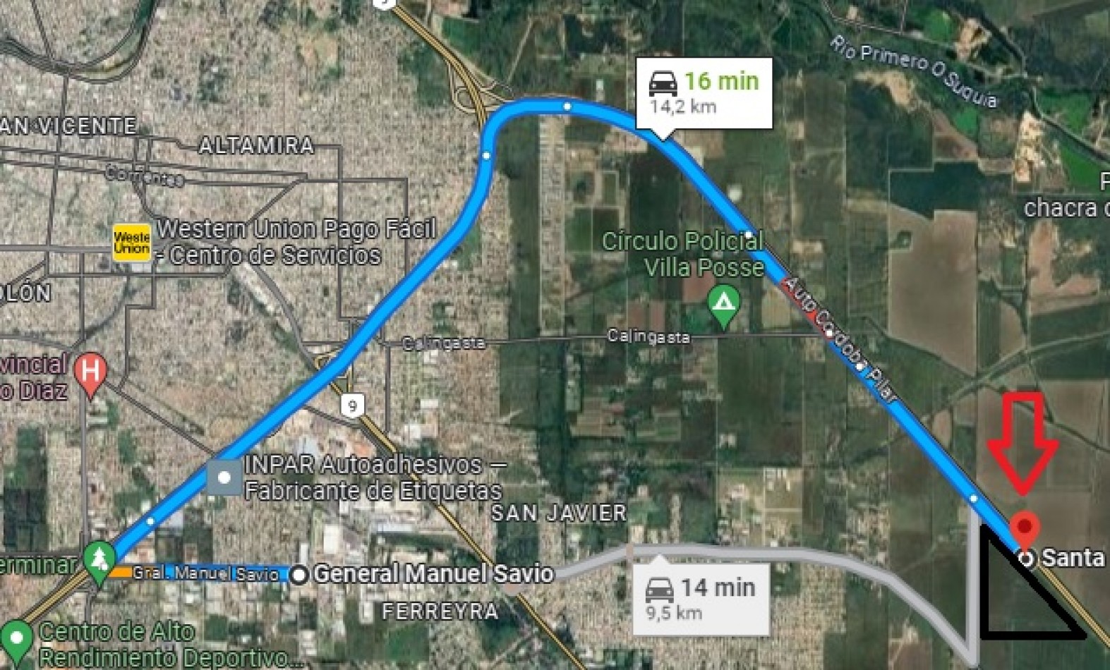8 has frente Autopista Cordoba Rosario zona Polo 52